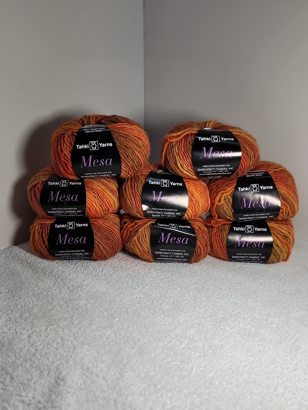 Mesa Chunky Multicolor Orange Yarn - 8 Balls NWT